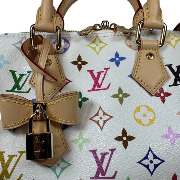 Louis Vuitton Murakami Speedy 25 bag Multicolor LV X TM monogram White Blanc - Picture 12 of 16